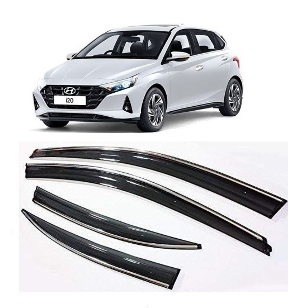 rain window door visor wind deflectors For I20 New (2020)  - Black